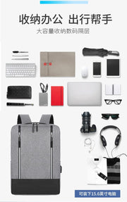 Men's Luxury Backpack with USB Charging Port (3pcs)