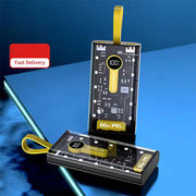 20,000 mAh Power Bank.(66W Transparent high capacity PD20W) Super Fast Charging