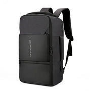 Rechargeable Waterproof Backpack for Men Nylon Oxford Multifunctional Business Laptop Bag(Dark Grey)