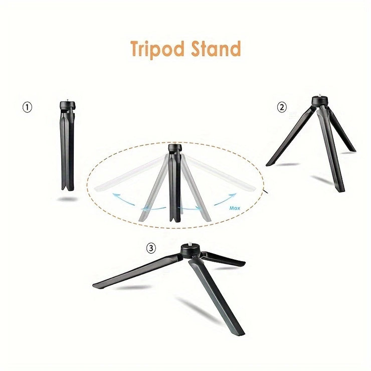 LED Ring Light with Phone Holder, Adjustable Desktop Tripod
