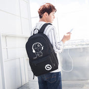 luminous printed music man backpack