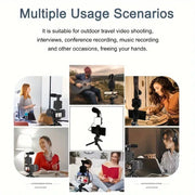 All-in-One Mobile Vlogging Kit with LED Light & Microphonec