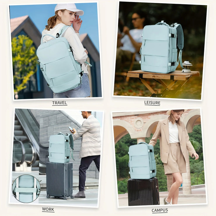 Nylon Travel Backpack, 40X20X25Cm, Carry-On Laptop Bag
