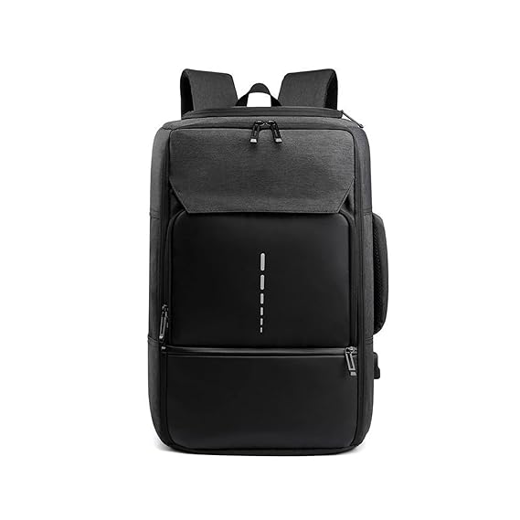 Rechargeable Waterproof Backpack for Men Nylon Oxford Multifunctional Business Laptop Bag(Dark Grey)