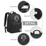 luminous printed music man backpack