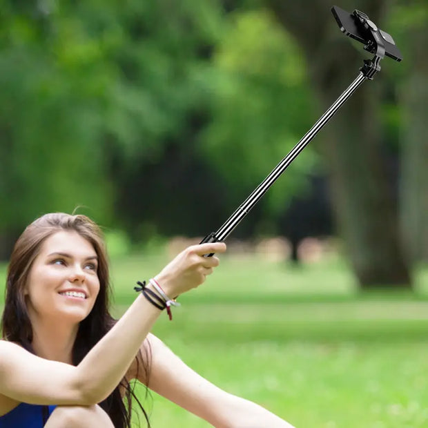 Wireless Cell Phone Selfie Stick Tripod, Bluetooth Remote Control, Phone Holder