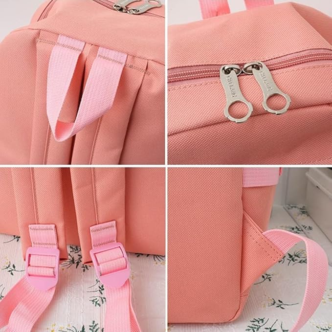 Fashion backpack school bag for girls 5pcs