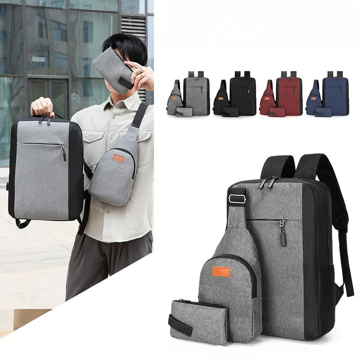 Multifunctional Backpack Large Capacity Waterproof Laptop Backpacks (3pcs)
