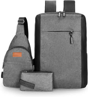 Multifunctional Backpack Large Capacity Waterproof Laptop Backpacks (3pcs)