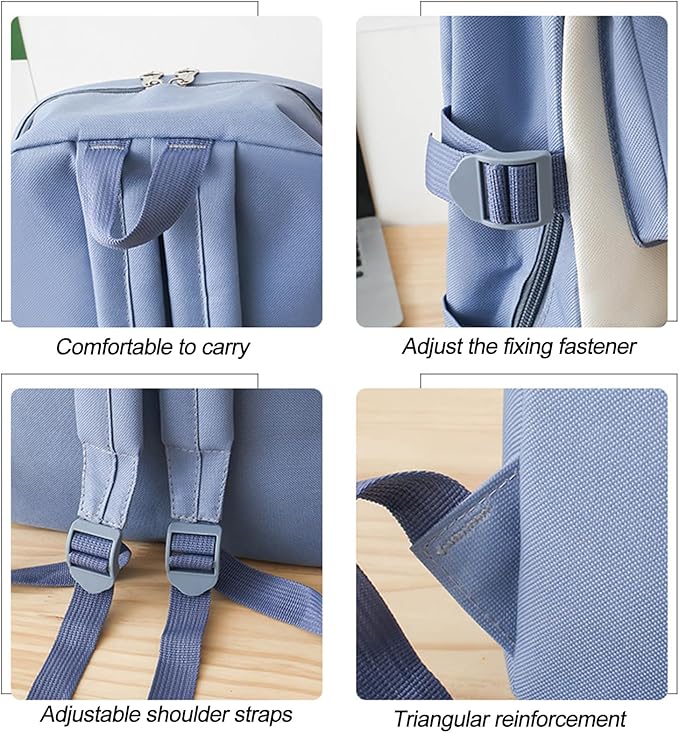Fashion backpack school bag for girls 5pcs