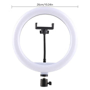 LED Ring Light with Phone Holder, Adjustable Desktop Tripod