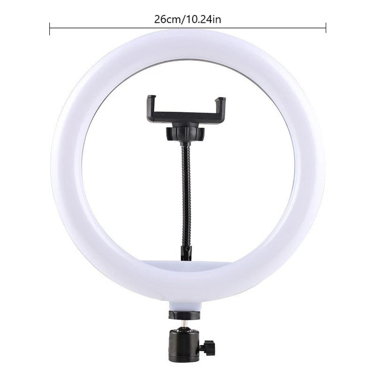 LED Ring Light with Phone Holder, Adjustable Desktop Tripod