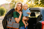 iPack Striped 12-Pocket Baby Diaper Tote Bag – Black & White