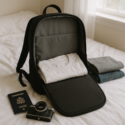 AeroGuard RainShell – Lightweight Tech Backpack with Rain Cover Included