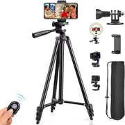 Portable 3520 Digital Camera Tripod with Mobile Phone Holder and Carry Bag Stand for Cellphone