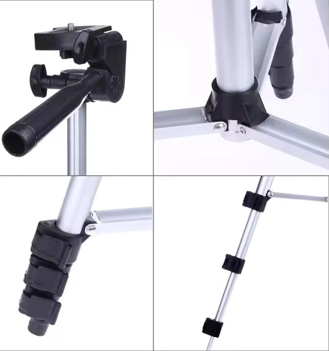 Portable 3520 Digital Camera Tripod with Mobile Phone Holder and Carry Bag Stand for Cellphone