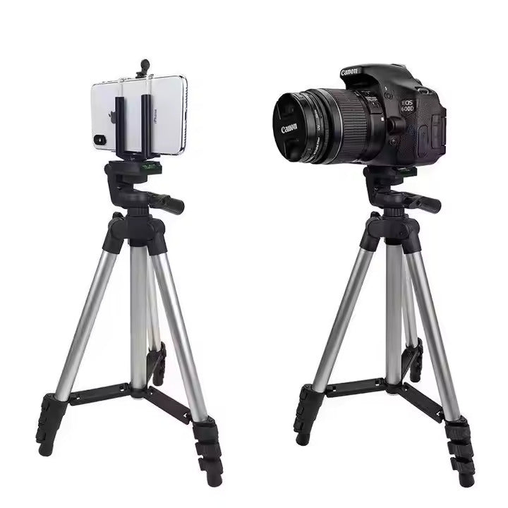 Portable 3520 Digital Camera Tripod with Mobile Phone Holder and Carry Bag Stand for Cellphone