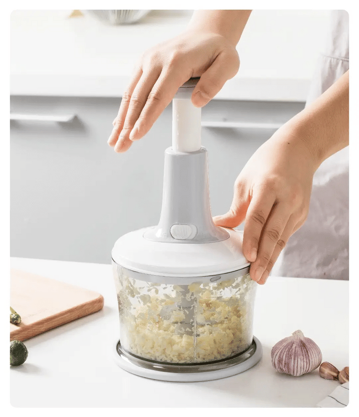 Double Blade Hand Push Chopper & Meat Mincer