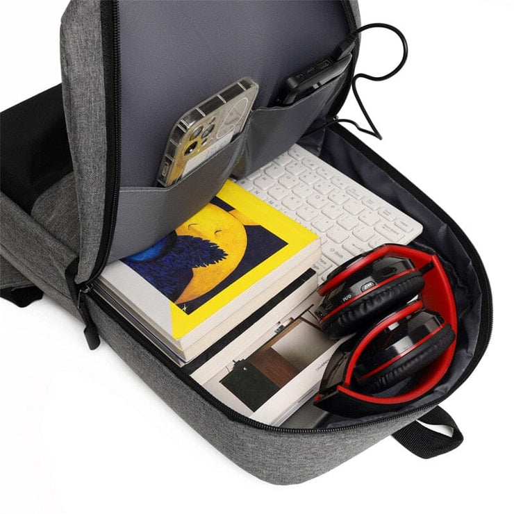 Men's Luxury Backpack with USB Charging Port (3pcs)