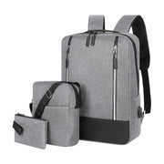 Men's Luxury Backpack with USB Charging Port (3pcs)