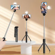 Wireless Cell Phone Selfie Stick Tripod, Bluetooth Remote Control, Phone Holder