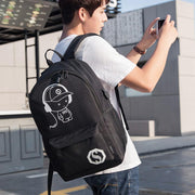 luminous printed music man backpack