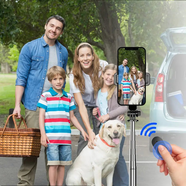 Wireless Cell Phone Selfie Stick Tripod, Bluetooth Remote Control, Phone Holder