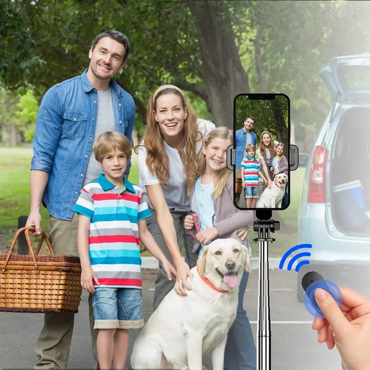 Wireless Cell Phone Selfie Stick Tripod, Bluetooth Remote Control, Phone Holder
