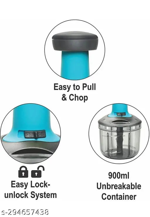 Double Blade Hand Push Chopper & Meat Mincer