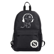luminous printed music man backpack