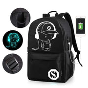 luminous printed music man backpack